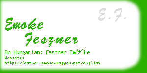 emoke feszner business card